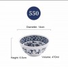 Japanese Blue and White Ceramic Bowl Underglazed 5.5" Bowl Set of 4