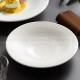 Designer Tableware Collection Weiss Series Ceramic White Salad Bowl