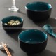 Peacock Blue Dinnerware Ceramic Green Glaze Tableware Dinner Bowls