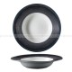 Nordic Dinnerware Weiss Series Ceramic Navy/Black/White Dinner Plate
