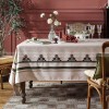 Kashaa Tablecloth Waterproof Dining Table Cover Cotton Linen Fabric Kahki