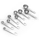 Baking Scale Measure Spoon Stainless Steel Round Measuring Spoon Set of 9