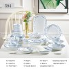 Japanese Ceramic Dinner Set Blue and White Dinnerware Set 46-Piece