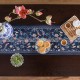 Lanruoting Table Runner Chinese Tea Table Runner Blue Long Table Cover