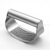 Stainless Steel Manual Garlic and Ginger Masher with Ring Handle