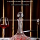 뚜껑이 있는 와인 디켄터 평평한 바닥 디켄터 크리스탈 유리 와인 용기