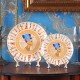Egyptian Elegance: Set of 2 Bone China Dinner Plates for Home Decor and Display
