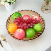 Contemporary High-Foot Crystal Glass Fruit Bowl for a Stylish Table Display