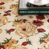Red Shield Tablecloth Vintage Desk Cover Velvet Waterproof Table Cloth