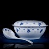 Love Of Crystal Tableware Blue and White Ceramic Dinnerware Set 46 Pcs