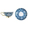 Elegant Gold-Plated Royal Flower Bone China Tea Cups and Coffee Mug Set