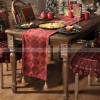 Christmas Table Runner New Year Decorative Red Velvet Cabinet Towel