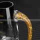 Golden Elegance: Baijiu Glass Spirit Cups Ensemble with Dispenser and Rack