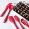 Versatile Silicone Kitchen Utensils Set - 5-Piece Cake Cream Spatula and Batter Mixer Knife Set