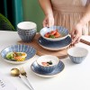 Japanese Elegance Ceramic Dinnerware Set - 16-Piece Delight