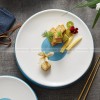 Ceremony Tableware Mood Hollow Platter Underglazed White-blue Thick Base Plate