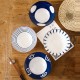 Artistry in Bowls: Japanese Style Underglaze Ceramic Dinner Bowls Set of 4