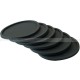 Food Grade Silicone Cup Mat Non-slip Insulated Black Tea Coaster Set of 8