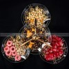 Crystal Glass Wrought Iron 2-4 Tiered Stand Festival Snack Fruit Plate