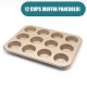 GlideBake Non-Stick Coating Baking Pan: Cupcake, Muffin, and Egg Tart Mold