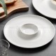 Weiss Series Dinnerware Collection White Volcano Plate Ceramic Disc