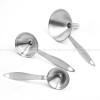 Stainless Steel Oil Leakage with Handle Cone Funnel Set of 3 Pcs