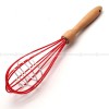 Wooden Handle Silicone Egg Whisk – Hand Blender Coil Milk Frother