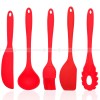 Versatile Silicone Kitchen Utensils Set - 5-Piece Cake Cream Spatula and Batter Mixer Knife Set