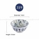 Japanese Blue and White Ceramic Bowl Underglazed 5.5" Bowl Set of 4