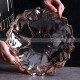 Sophisticated Crystal Elegance: Modern Glass Fruit Bowl for Living Room