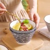 Sophisticated Japanese Elegance Ceramic Hat-Shaped Dinner Bowls - 5 inches