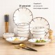 Harmony in Ceramics: Japanese-inspired Dinnerware Set of 20/26 Pieces