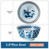 Japanese Blue and White Ceramic Bowl Underglazed Bowl 3.8'' Set of 4