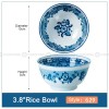 Japanese Blue and White Ceramic Bowl Underglazed Bowl 3.8'' Set of 4