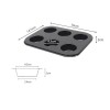 6 Cups Mini Muffin Cake Mold Baking Pan Non-Stick Baking Mold