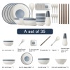 Minimalist Japanese Style Household Tableware Set - Fresh Dinnerware Set