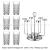 Fluent Drinkware Whisky Glass Crystal Glass Diamond Pattern Drink Cup Set