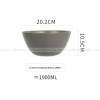 Ceramic Matte Bowl Household Fresh Deep Bowl Colors Noodle Bowl 8"