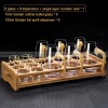 Golden Elegance: Baijiu Glass Spirit Cups Ensemble with Dispenser and Rack