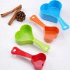 Food Grade Colored Plastic Measuring Spoon Heart-shaped Spoons 4 Pcs