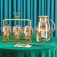 Glass Elegance: Heat-resistant Mug and Kettle Set in Sophisticated Brown