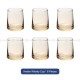 Sleek Simplicity Glass Tumblers: Set of 6 for Water, Beer, Wine, Milk, or Juice