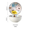 Hand-Drawn Doodle Ceramic Bowls and Plates - Household Dinnerware