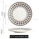 Nordic White-grey-gold Dinner Plate Weiss Series Ceramic Electroplating Shallow Plate