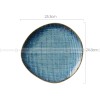 Denim Blue Dinner Plate Kiln Changed Ceramic Dinnerware Set of 4