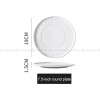 Dining Plate Solid Color Plate Ceramic Threaded Plate Set of 3