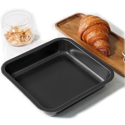 7.5-Inch Square Baking Pan Cake Bread Mold Black Non-stick Bakeware 7.5-Inch Square Baking Pan Cake Bread Mold Black Non-stick Bakeware