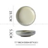 Kiln Change Ceramic Round Deep Plate Soup Plate Shallow Bowl