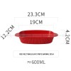 Ceramic Binaural Baking Platter Macaron Microwave Oven Baking Bowl