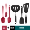 Versatile Silicone Kitchen Utensil Set: Scraper, Spatula, Tong, and Slotted Turner